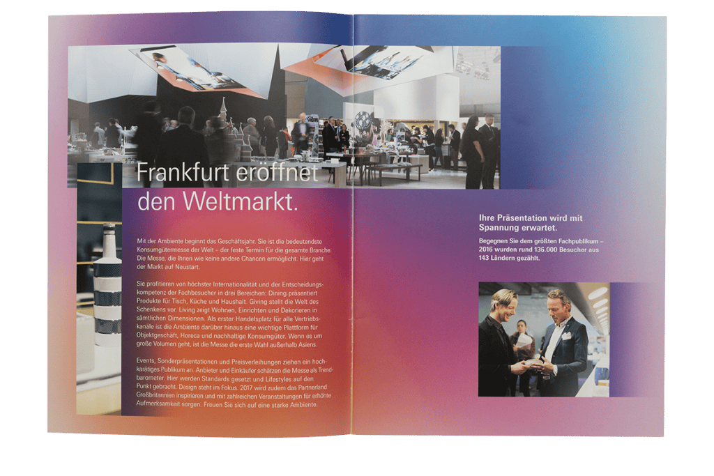 Messe Frankfurt Eröffnung mit vielen Besuchern und Ausstellern.
