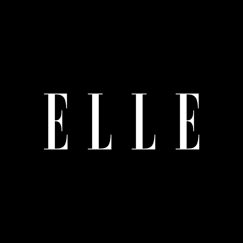 Logo des ELLE Magazins auf schwarzem Hintergrund, Mode und Lifestyle in Köln.